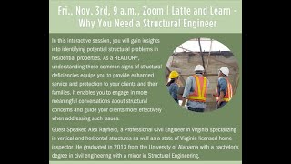 Latte and Learn - Why You Need a Structural Engineer 11-3-23