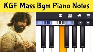 KGF Mass Bgm Piano Notes | Tamil Songs Piano Notes