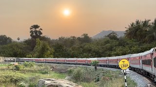 Journey on Pune Kanniyakumari Express | Single Line Tirupati to Katpadi |GOLDEN HOUR