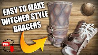 Make your own leather bracers - Full female set pt.1 - Pattern included
