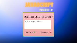 Live Character Counter using Javascript #javascript #html #css #programming #webdevelopment