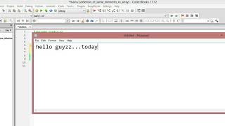C program to Delete duplicate elements in 1D array (easiest way)..