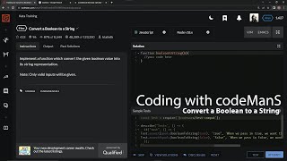 Codewars 8 kyu Convert a Boolean to a String Javascript