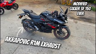 Akrapovic R1m Exhaust in Gixxer sf 150 😍| MG THROTTLE