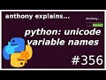 python: unicode names and why they're bad (intermediate) anthony explains #356