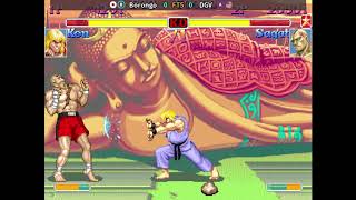 FT5! SSF2X Borongo (Ken) vs. DGV (Sagat, Ryu) - Fightcade 2 Ranked Match!