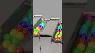 16 00 Color Balls Marble Run Loop animation #blender #marbleball #marblerun#satisfying #shorts