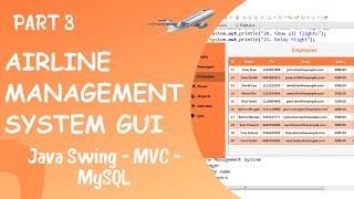 GUI for Airline Management System using Java (Part 3)
