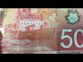 fake bill canada $ 50 ／ the transparent part is cut from real $5 bill