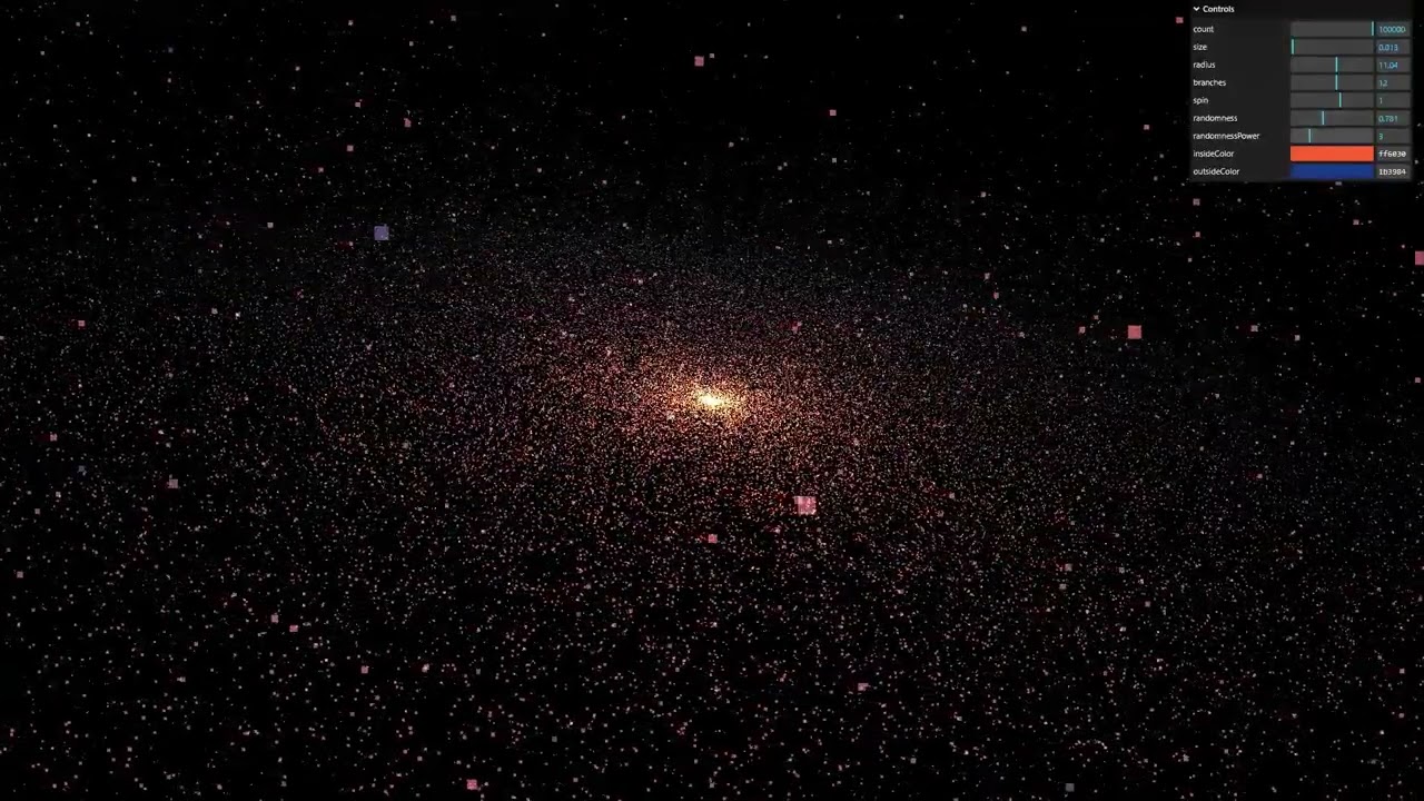 3d Galaxy Generator With Javascript Three Js Youtube