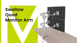 Swallow Quad Monitor Arm (FA-517-1) | MODERNSOLID