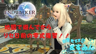 【FF14】地図で遊んでからリセ日前の復習行く！【女性実況】