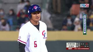 02/26 WBC經典賽熱身賽 中信 VS 中華隊 一局下，「大聯盟連線」林子偉、張育成連續長打，中華隊立刻追平比數