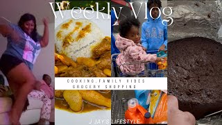 WEEKLY VLOG:I GOT A CHRISTMAS CAKE+WE WENT TO FREEDOM STREET IN OUR LIVING ROOM+GROCERY SHOPPING