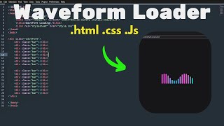 ASMR program - Wave form loader create in [HTML & CSS] programming | No Talking