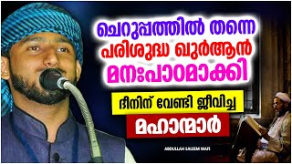 പരിശുദ്ധ ഖുർആൻ മനഃപാഠമാക്കി ദീനിന് വേണ്ടി ജീവിച്ച മഹാന്മാർ | ISLAMIC SPEECH MALAYALAM | SALEEM WAFY