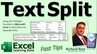 Using the Microsoft Excel TextSplit Function to Separate Data into Multiple Cells