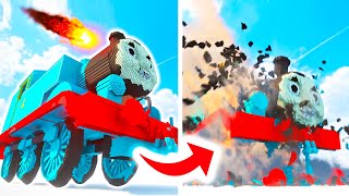 Destroying Giant Thomas Lego Train In Teardown!