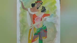 Water Colour Picture II Radha Krishna Picture II Holi festival drawing #Drawing #Art