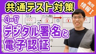 【情報I演習】4-7 デジタル署名と電子認証｜情報1共通テスト対策講座