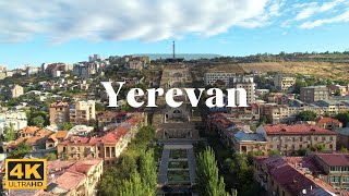 World travel, Aerial view of Yerevan (Armenia) 4k video