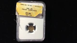 NGC PCGS ANACS crack out challenge 1881 proof gold dollar coin Grade reveal