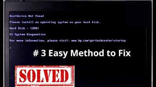 [3 Method] How to Fix 3F0 boot device not found or hard drive error