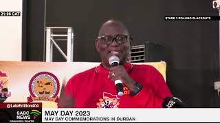 SAFTU's Zwelinzima Vavi addresses May Day celebrations in Durban