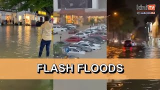 Flash floods: Mall in Puchong and several areas in Shah Alam inundated after heavy rain