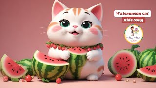 🍉🐱 Watermelon Cat Kids Song | Nursery Rhyme | Polo Pal Rhymes 🎶🎵 #kidssong #kidsmusic