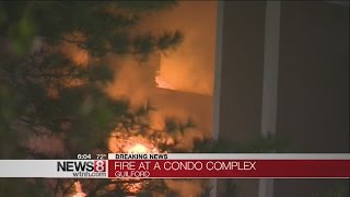 Guilford firefighters battle early morning condominium fire
