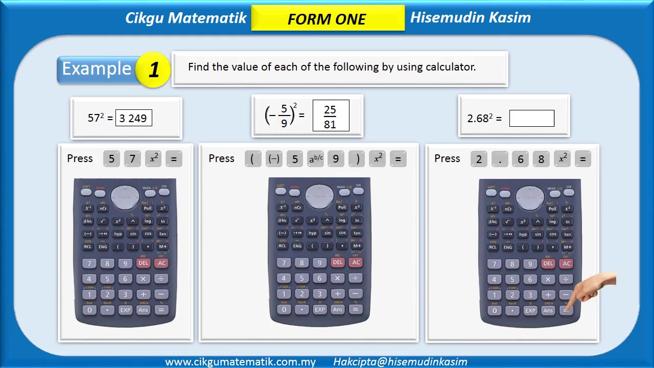 Mathematics Form1 Chap3 Square Square Roots Youtube