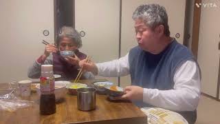 【おばあちゃんねる】1月4日老老介護を終えた87歳おばあちゃんとの夕ご飯