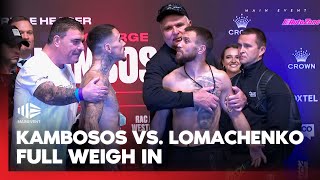 TENSE WEIGH IN! Kambosos vs. Lomachenko 😳 | Main Event | Fox Sports Australia