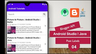 Blogger API | 04 Post Labels | Android Studio | Java