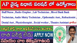 AP వైద్య విధాన పరిషద్ లోఉద్యోగాలు| APVVP jobs recruitment2021|Health medical departmentjobs|AndhraTV