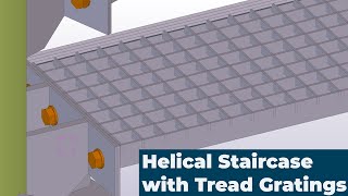 Helical Staircase with Tread Gratings