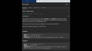 2677. Chunk Array || leetcode javascript || #leetcode #javascript