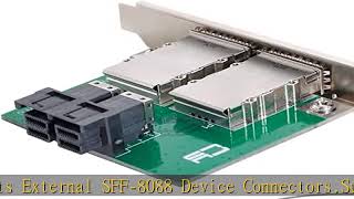 NFHK Dual Ports Mini SAS SFF-8088 to Internal SAS HD SFF-8643 PCBA Female Adapter with Low Profile