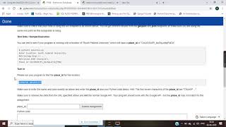 using python to access web data week 6 geoJson API