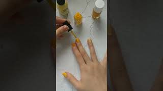 Door_nailart 門指彩| 黃色系跳色指彩 Yellow tone nail art