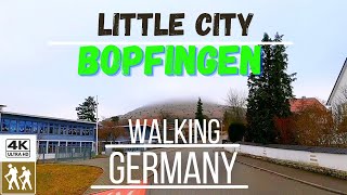 [4K 60fps] Germany Walking Tour |Walking in the lovely little town BOPFINGEN