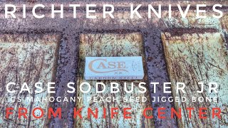 Richter Knives Episode #62 CASE SODBUSTER JR CS MAHOGANY PEACH SEED JIGGED BONE FROM CENTER