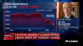 Former Federal Reserve vice chair Alan Blinder puts recession odds at 90 percent