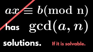 Number Theory | Linear Congruences Proposition 2