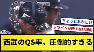 【格差が酷い】西武のQS率 圧倒的過ぎるwwwwwww【反応集】【プロ野球反応集】【2chスレ】【1分動画】【5chスレ】