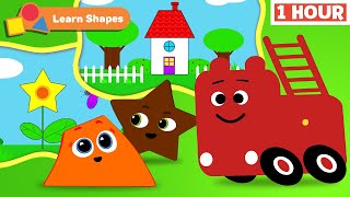 Shapes School | Educational videos for babies | Learn geometric shapes | Firetruck |First University