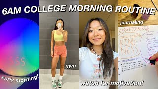 6AM PRODUCTIVE COLLEGE MORNING ROUTINE: "that girl" morning routine (healthy & productive habits)