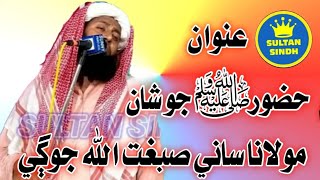 Molana Sani Sibghatullah Jogi | New Sindhi Beautiful Bayan 2022 | New Speech | Mozo Huzoor Jo Shan |