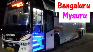 My First Journey in KSRTC Garuda Maharaja Bus - Bengaluru - Mysuru - Sulthan Bathery